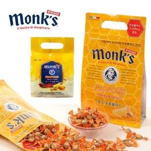 Monks 프로폴리스 목캔디, 180g, 1개