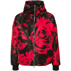 알렉산더맥퀸 왁스 플라워 재킷, 블랙계열+레드계열, Italy 50