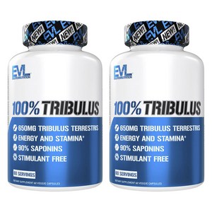 EVLUTIONNUTRITION 트리뷸러스 650mg 베지 캡슐, 60정, 2개