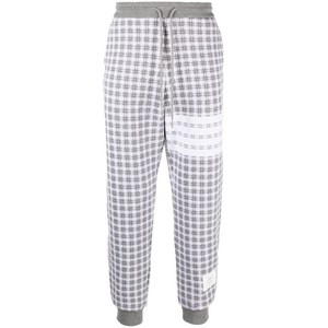 톰 브라운 체크 자카드 트랙팬츠