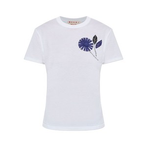 마르니 플라워 자수 티셔츠, 화이트계열, Italy 40(KR 55)