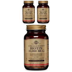 솔가 비오틴 10 000mcg 베지터블 캡슐, 120정, 3개