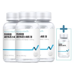 [국내생산]한결다움 프리미엄 세인트존스워트 세로토닌 성요한풀 600mg 60정, 4개