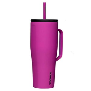 콕시클 대용량 손잡이 스트로우 보온 텀블러, 파파야, 890ml, 1개