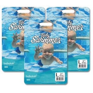 바바랩 팬티형 수영장 기저귀 유아공용, 대형(L), 9매