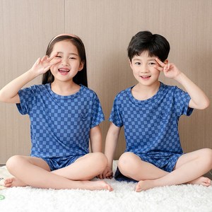 [당일출고] 주니어 실내복 키즈 반팔 잠옷 칠부 상하세트 초등학생 고학년 홈웨어