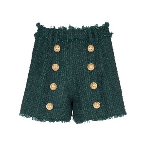 발망 하이웨이스트 버튼 디테일 쇼츠, 그린계열, France 38(KR 66)