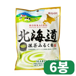 카수가이 훗카이도 마차밀크캔디 81g x 6개 수입사탕 일본사탕 화이트데이 밀크사탕 대용량 사탕, 81g, 6개