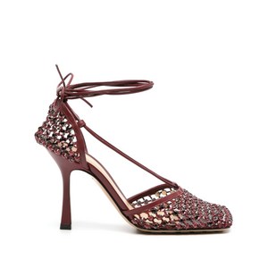 보테가 베네타 스파클 스트레치 샌들 90mm, Europe 40(KR 270), 레드계열