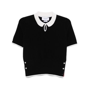 톰 브라운 키홀 캐시미어 폴로 셔츠, 블랙계열, Italy 40(KR 55)