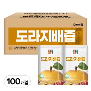 순수식품 도라지배즙, 80ml, 100개