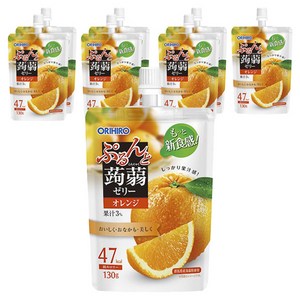 오리히로 탱글 곤약 젤리 오렌지, 130g, 8개