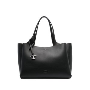 토즈 T펜던트 가죽 토트 백