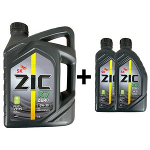 ZIC X7 ZERO 0W30 4L 1개 + 1L 2개 가솔린, X7 ZERO 0W30(가) 4L 1개+1L 2개