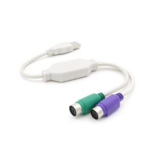 컴스 USB 1.1 Y형 PS2 컨버터 키보드 마우스 사용