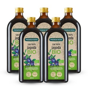 프리미엄로사 유기농 빌베리 원액 100% 건강즙, 500ml, 5개