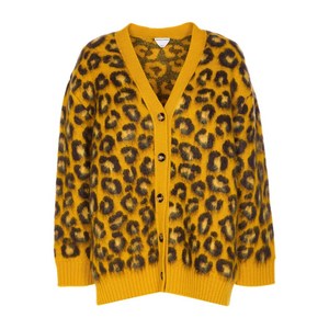 보테가 베네타 레오파드 프린트 가디건, 옐로우계열, Standard S
