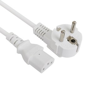 넥시 컴퓨터 모니터 프린터 3구 전원 코드 선 AC 220V 파워 케이블 화이트