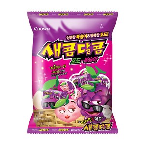 크라운 새콤달콤 포도 복숭아, 200g, 2개