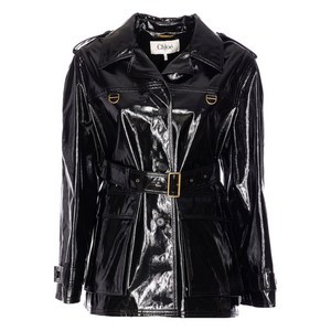 끌로에 벨트 페이턴트 재킷