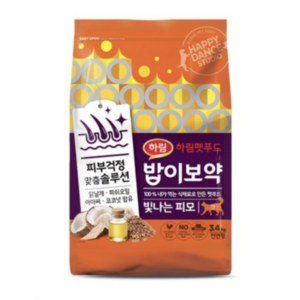 하림펫푸드밥이보약 고양이 기능성 사료, 피부/피모, 3.4kg, 1개