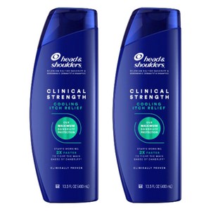 헤드앤숄더 클리니컬 스트렝스 댄드러프 디펜스 인텐시브 이치 릴리프 샴푸, 400ml, 2개