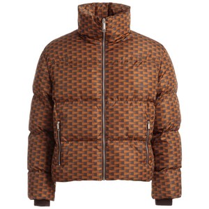 발리 기하학 프린트 패딩 재킷, 브라운계열, L(KR 105)