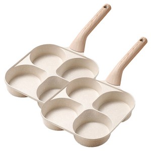 Tiger Pavilion 다기능 논스틱 에그팬 4구, 20cm, 2개