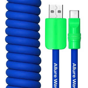 얼루어웨이브 USB to C타입 초고속 충전 실리콘 스프링 케이블