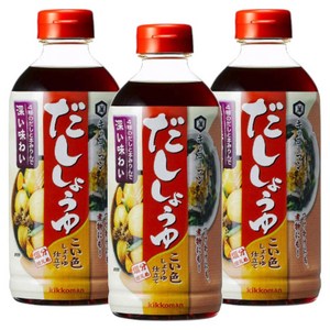 Kikkoman 기꼬만 코이 칼라 다시 간장 500ml 3팩, 500ml, 3개
