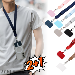 잇플 휴대폰 도난방지 스트랩 목걸이 여행 목줄 핸드폰, 1개, 스카이블루