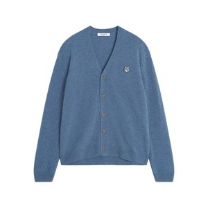 메종키츠네 폭스 헤드 패치 울 가디건, 블루계열, Standard M(KR 100)