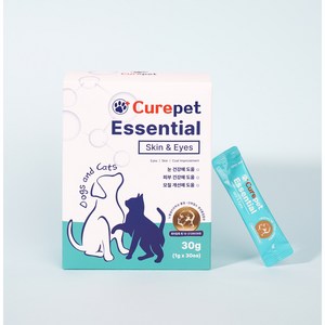 Curepet 큐어펫 에센셜 강아지 고양이 심장 혈관 심혈관 장건강 면역 산화질소 영양제, 피부/피모+알러지, 1개