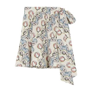 메종키츠네 프린트 스커트, 베이지계열+블루계열, M(KR 66)