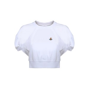 비비안웨스트우드 구체 디테일 크롭 탑, 화이트계열, Standard S(KR 55)