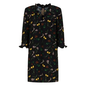 마르니 플로럴 프린트 러플 미니 드레스