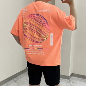 데일트 남자 오버핏 프린팅 반팔 티셔츠