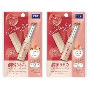 DHC 리치 모이스트 컬러 립 내추럴 아로마, 와인레드, 2개