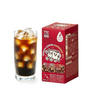 테티스커피 레드 30포 콜드브루 원액 스틱 더치커피 파우치