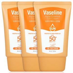 C2Y 바세린 아쿠아 에센스 선크림, 3개, 50ml