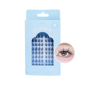 Char 핸드메이드 할로 피더 콜렉션 스완 키스 인조 속눈썹 64s