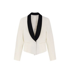 알렉산더맥퀸 숄 라펠 싱글 버튼 블레이저, 화이트계열, Italy 40(KR 55)