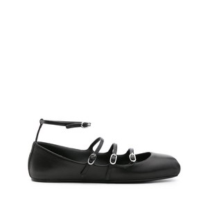 알렉산더맥퀸 버클 스트랩 가죽 발레리나 슈즈, Italy 36.5(KR 235), 블랙계열