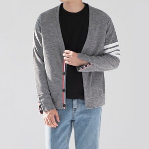 오나크 남자 브이넥 톰 라인 가디건