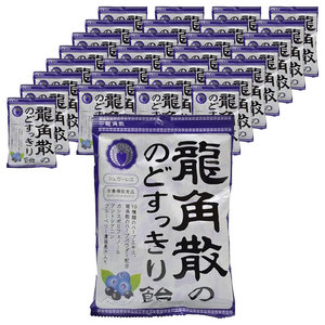 류카쿠산 용각산 목이 시원한 사탕 카시스 & 블루베리, 75g, 30개
