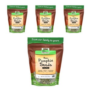 나우푸드 로우 펌킨 씨드 언솔티드, 454g, 4개