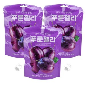 푸룬 큐브 젤리, 60g, 3개