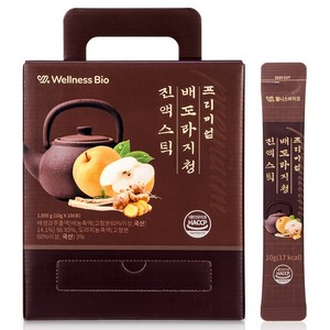 웰니스바이오 프리미엄 배도라지청 진액스틱 면역 기관지 100포 대용량, 1kg, 1개