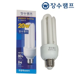 장수램프 전구식 형광등 E26 EFTR EL20EX-D 20W, 1개