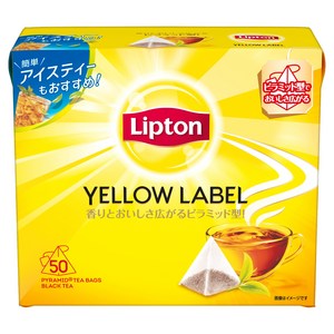 립톤 옐로우 라벨 블랙티 피라미드 티백, 100g, 50개입, 1개